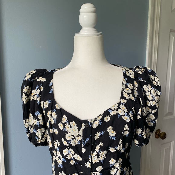 Zara Dresses Zara Daisy Puffy Sleeve Dress Poshmark